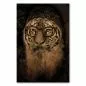 Preview: Ein Tigerkopf mit Brille und langem Bart vor dunklem Hintergrund. Cooles Vintage-Design. Preview: Ein Tigerkopf mit Brille und langem Bart vor dunklem Hintergrund. Cooles Vintage-Design.