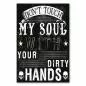 Preview: Totenkopf mit Rosenranken & "Don't Touch My Soul...", Schwarz-Weiß-Print. Preview: Totenkopf mit Rosenranken & "Don't Touch My Soul...", Schwarz-Weiß-Print.