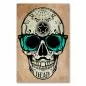 Preview: Cooler Totenkopf mit Sonnenbrille und Goldzahn im mexikanischen Stil – für Liebhaber des Außergewöhnlichen. Preview: Cooler Totenkopf mit Sonnenbrille und Goldzahn im mexikanischen Stil – für Liebhaber des Außergewöhnlichen.