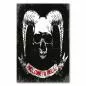Preview: Ein Totenkopf mit Hörnern auf Banner mit der Aufschrift "Welcome to Hell". Düsterer Grunge-Stil. Preview: Ein Totenkopf mit Hörnern auf Banner mit der Aufschrift "Welcome to Hell". Düsterer Grunge-Stil.