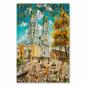Preview: Eine historische Kirche in Ungarn mit Zwiebeltürmen - ein detailreiches Gemälde voller Geschichte.