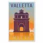 Preview: Das imposante Stadttor von Valletta vor einem leuchtenden Sonnenuntergang - ein charaktervolles Reiseposter. Preview: Das imposante Stadttor von Valletta vor einem leuchtenden Sonnenuntergang - ein charaktervolles Reiseposter.