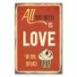 Preview: Retro Metallschild mit der Aufschrift "Alles was du brauchst ist Liebe... oder mehr Cupcakes" und einem Cupcake. Preview: Retro Metallschild mit der Aufschrift "Alles was du brauchst ist Liebe... oder mehr Cupcakes" und einem Cupcake.