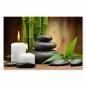 Preview: Zen-Steine, Bambus, Kerzen, Holztisch - Wellness & Ruhe. Preview: Zen-Steine, Bambus, Kerzen, Holztisch - Wellness & Ruhe.