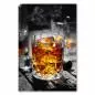 Preview: Glas Whisky mit Eiswürfeln, im Hintergrund Rauchschwaden einer Zigarre. Preview: Glas Whisky mit Eiswürfeln, im Hintergrund Rauchschwaden einer Zigarre.