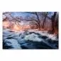 Preview: Zugefrorener Fluss, verschneite Winterlandschaft, Raureif, warmes Sonnenlicht. Preview: Zugefrorener Fluss, verschneite Winterlandschaft, Raureif, warmes Sonnenlicht.