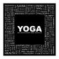 Preview: Wortwolke "Yoga": Asana, Meditation, Harmonie, Energie, Atmung - verschiedene Schriftarten.