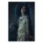 Preview: Zauberin mit schwarzem Haar, Tattoos, weißes Kleid, blauer Rauch - mystisch. Preview: Zauberin mit schwarzem Haar, Tattoos, weißes Kleid, blauer Rauch - mystisch.