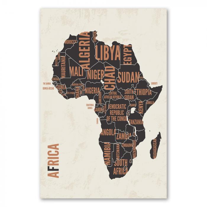 Preview: Vintage Afrika Karte | Postereck 2122