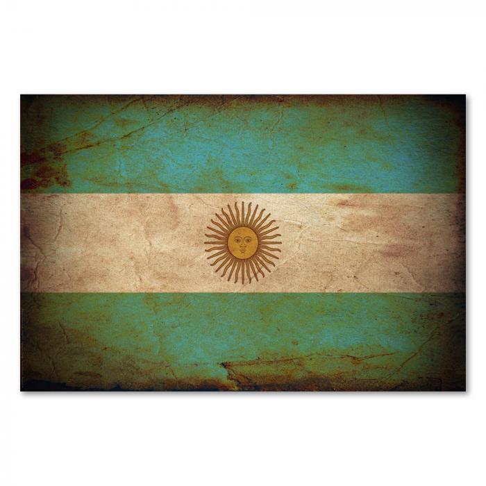 Preview:  Argentinien: Vintage Flagge & Sonne von Mai | Postereck 0299