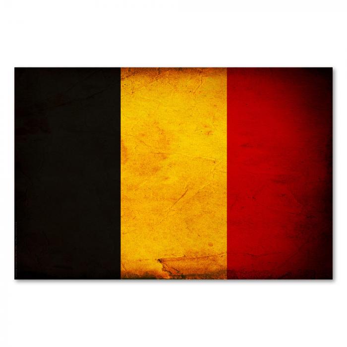Preview:  Belgien: Vintage Flagge im Used-Look | Postereck 0290