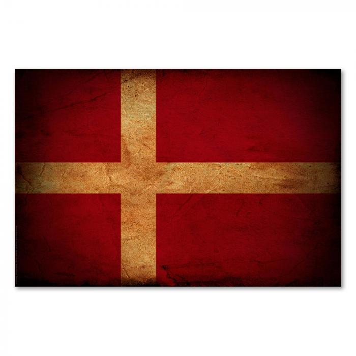 Preview:  Dänemark: Vintage Flagge "Dannebrog" | Postereck 0292