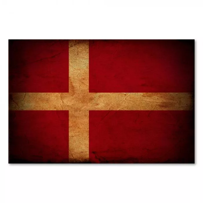 Dänische Flagge im Vintage-Stil: Die 