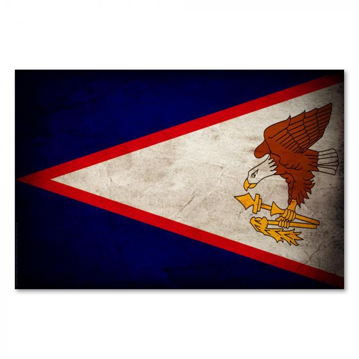 Preview:  Amerikanisch-Samoa: Vintage Flagge & Adler | Postereck 0392