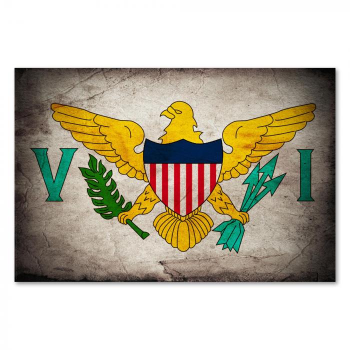 Preview:  Amerikanische Jungferninseln: Vintage Flagge | Postereck 0374