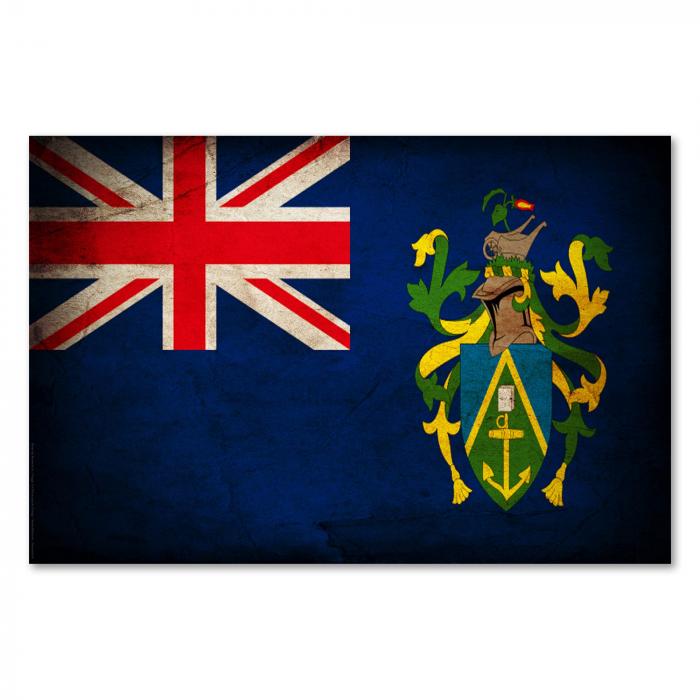 Preview:  Britische Jungferninseln: Vintage Flagge & Wappen | Postereck 0398