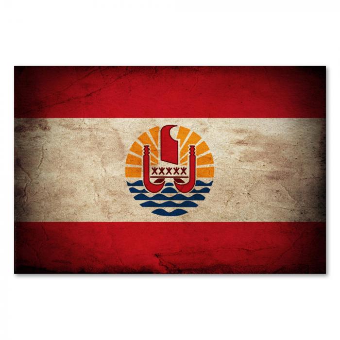 Preview:  Französisch-Polynesien: Vintage Flagge & Kultur | Postereck 0393