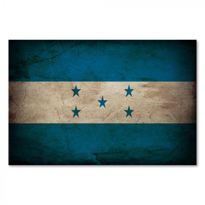 Preview:  Honduras: Vintage Flagge & 5 Sterne | Postereck 0347