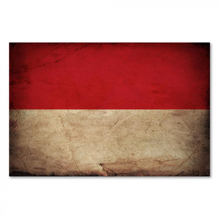 Preview:  Monaco: Vintage Flagge, Rot & Weiß | Postereck 0330