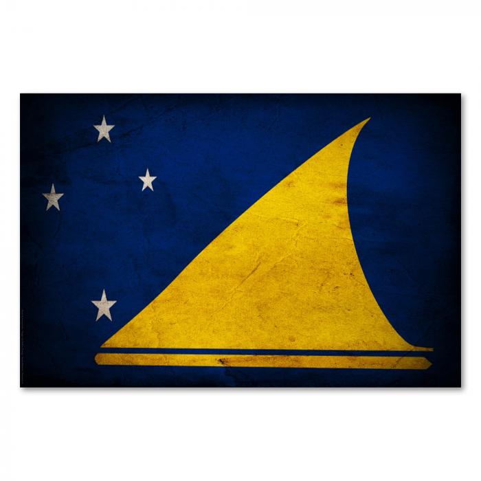 Preview:  Tokelau: Vintage Flagge, Sterne & Polynesien | Postereck 0399