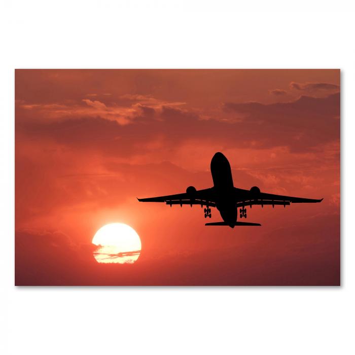 Preview: Flugzeug im Abendrot | Postereck 2751