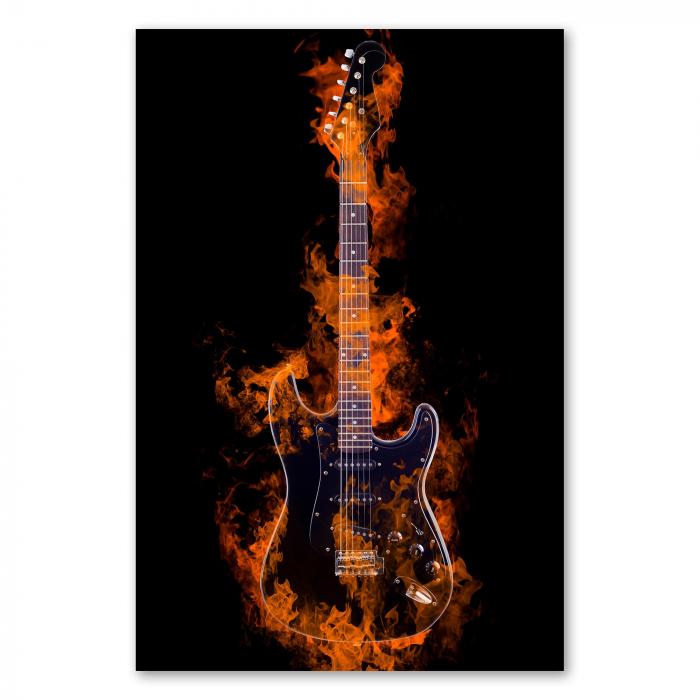 Preview: E-Gitarre in Flammen | Postereck 3691