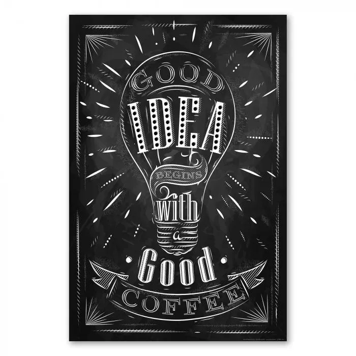 Typografie Poster im Kreidestil mit der Aufschrift 