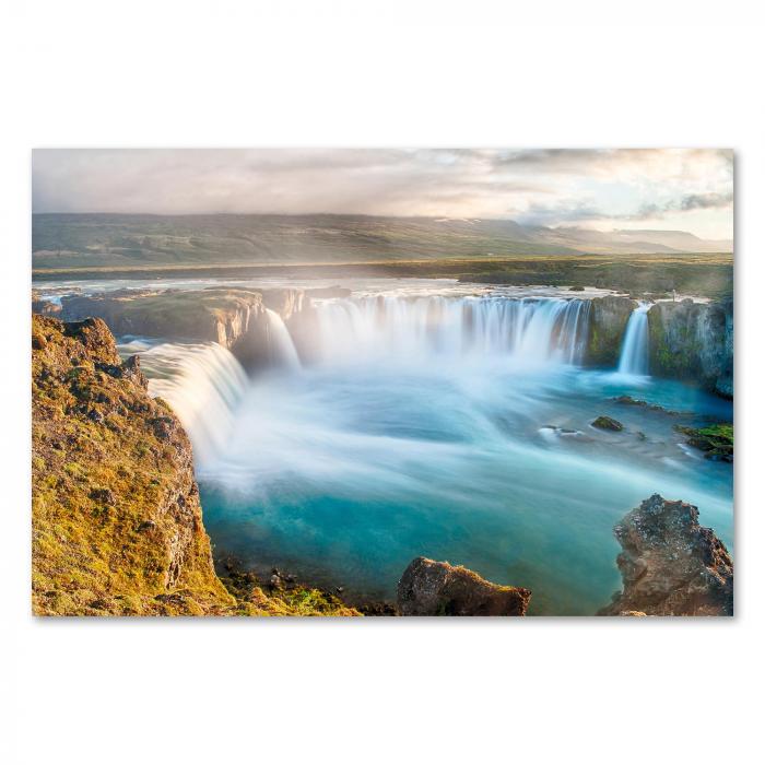 Preview: Island: Wasserfall & Türkisblaues Wasser | Postereck 0572