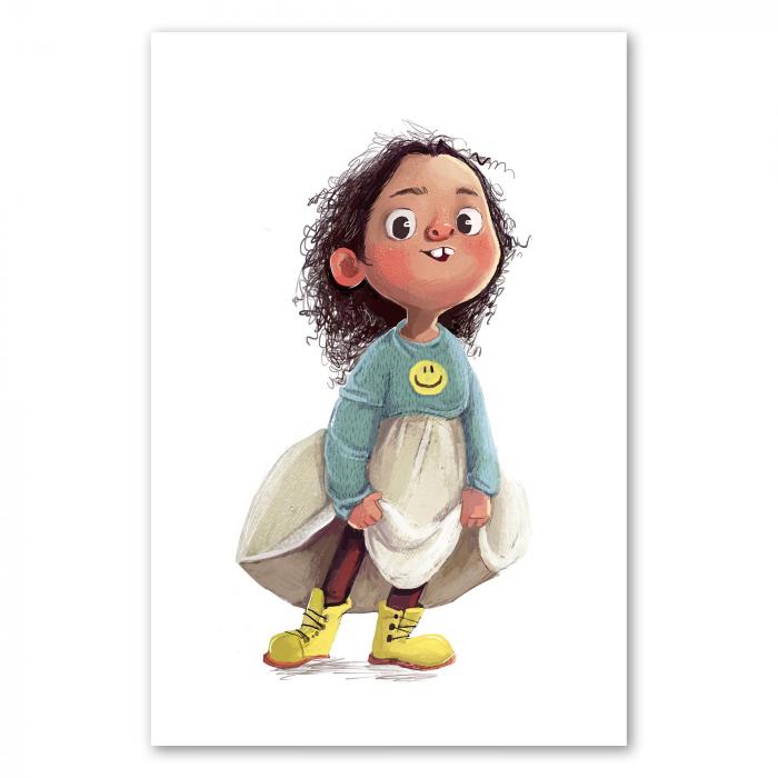 Preview: Mädchen mit Gummistiefeln | Postereck 4000