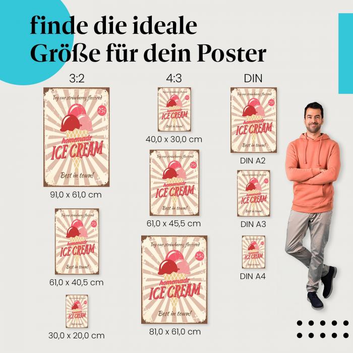 "Hausgemachtes Eis" Poster: Süße Verführung!