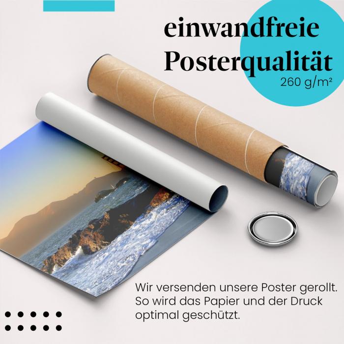 Preview: Golden Gate Bridge: San Francisco im Abendlicht | Postereck 0458