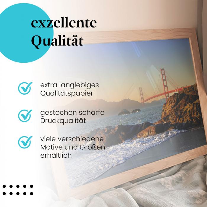 Preview: Golden Gate Bridge: San Francisco im Abendlicht | Postereck 0458