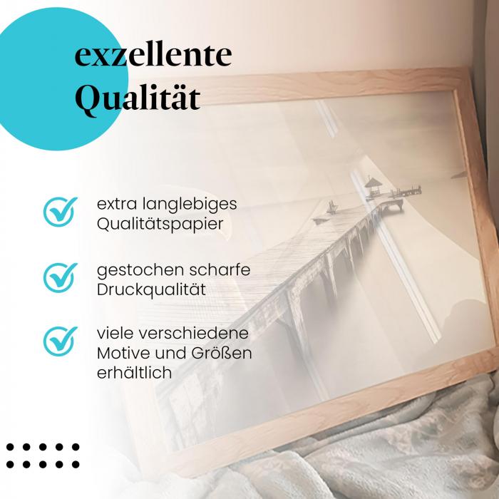 Preview: Einsamer Steg: Ruhe & Minimalismus | Postereck 0469