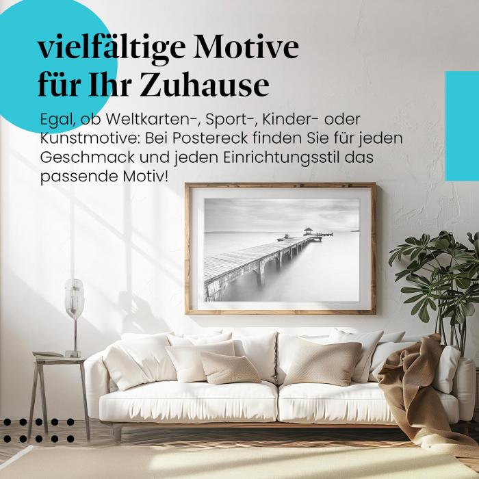 Preview: Einsamer Steg: Ruhe & Minimalismus | Postereck 0469