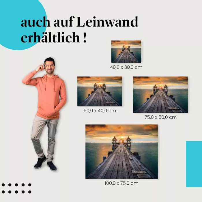 Weg zum Tempel: Thailand & Sonnenuntergang | Postereck 0472
