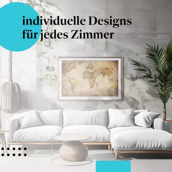 Weltkarte: Vintage-Stil & Charme | Postereck 0459