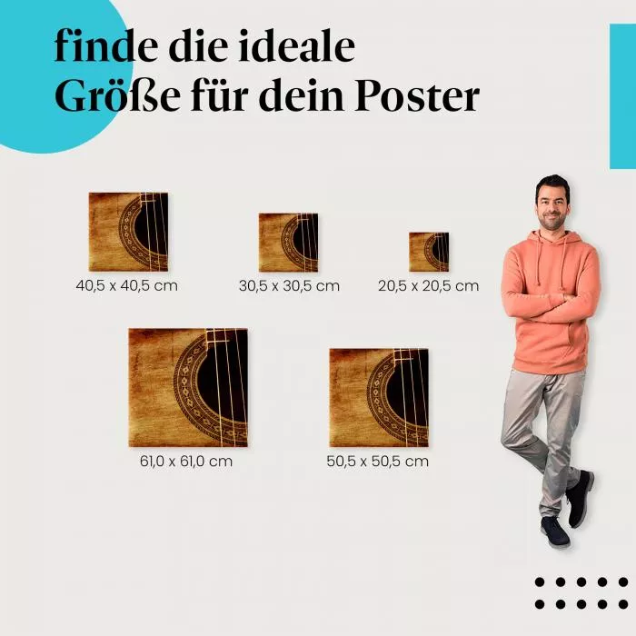Akustikgitarre: Vintage & Nahaufnahme | Postereck 0673