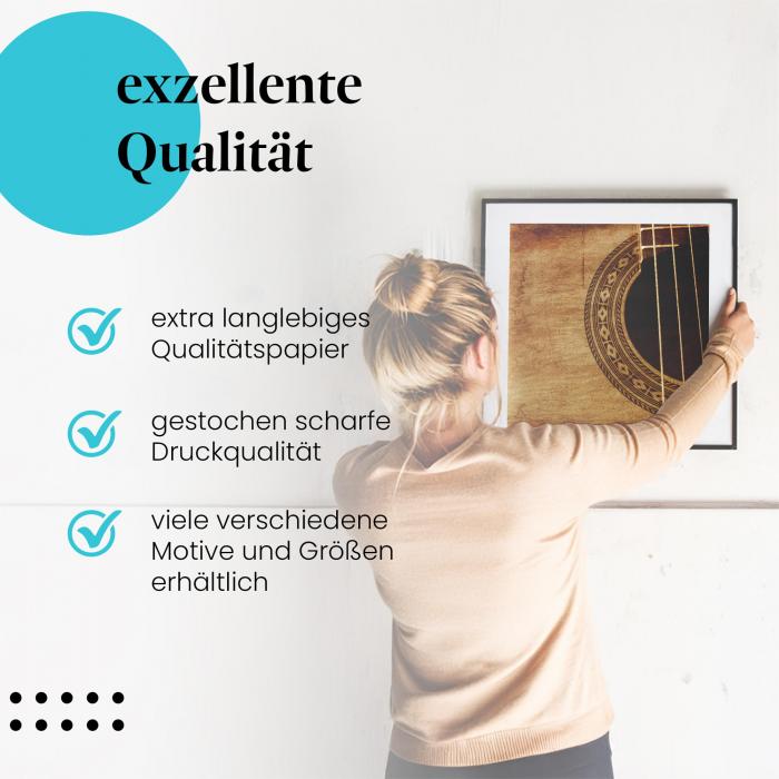 Preview: Akustikgitarre: Vintage & Nahaufnahme | Postereck 0673