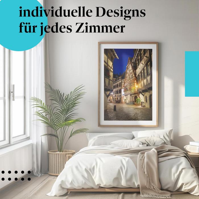 Schlafzimmer Deko: "Altstadt" Poster: Gemütlichkeit & Nostalgie für Ihr Schlafzimmer.