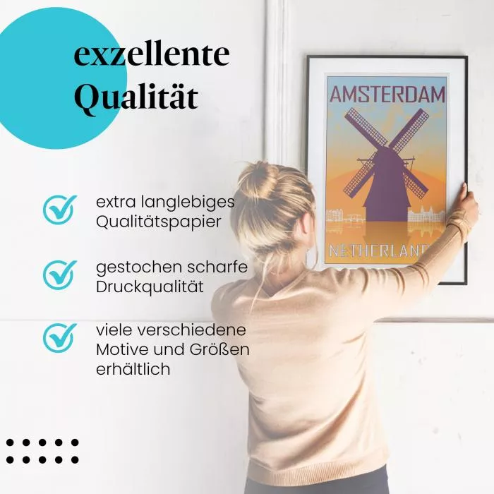 Amsterdam: Reiseposter | Postereck 1845