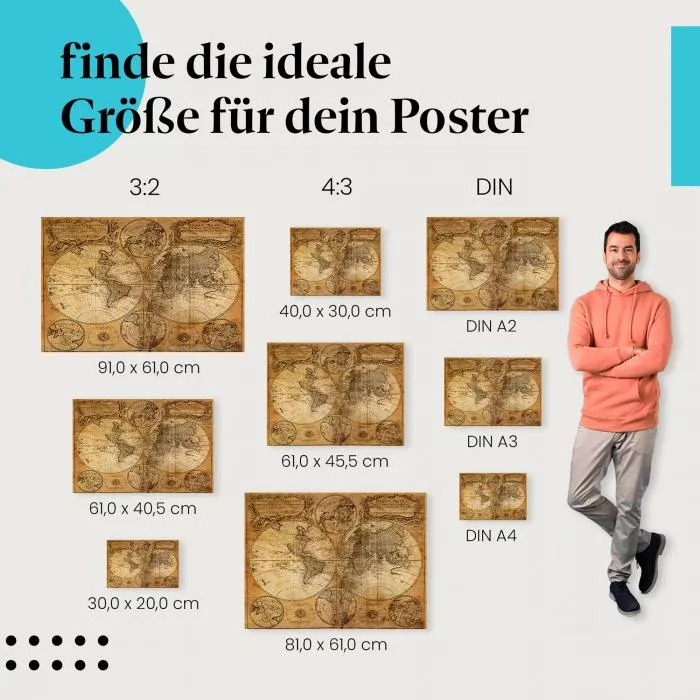  Antike Weltkarte: Weltbild & Geschichte | Postereck 0274