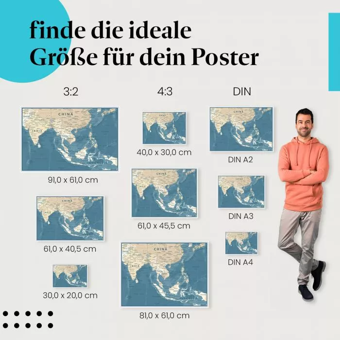 Asien Karte | Postereck 4088