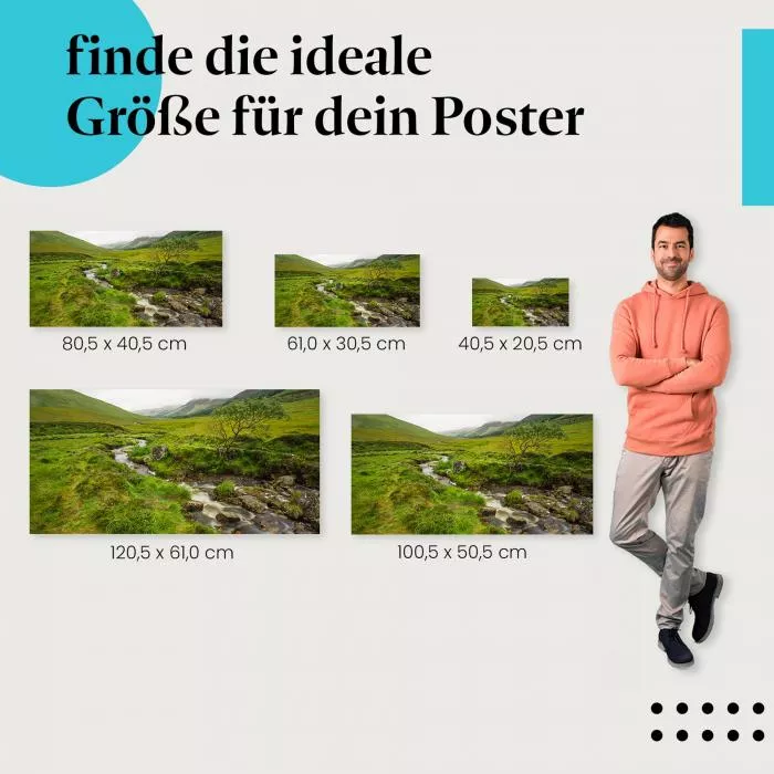Stille Schönheit: Bach in den Highlands | Postereck 0485