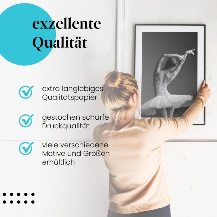 Preview: Ballerina: Anmutige Dehnung in Rückansicht | Postereck 0873