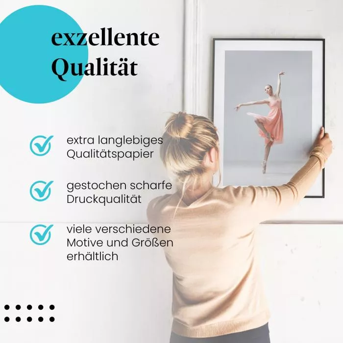 Anmut & Eleganz: Balletttänzerin in Pose | Postereck 0194