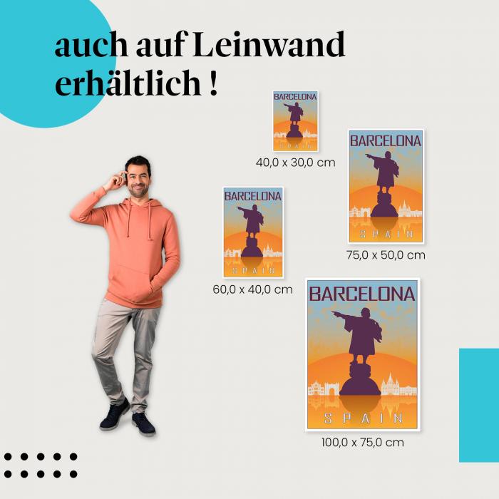 Leinwandbild "Barcelona Reiseposter": Reise & Urlaub