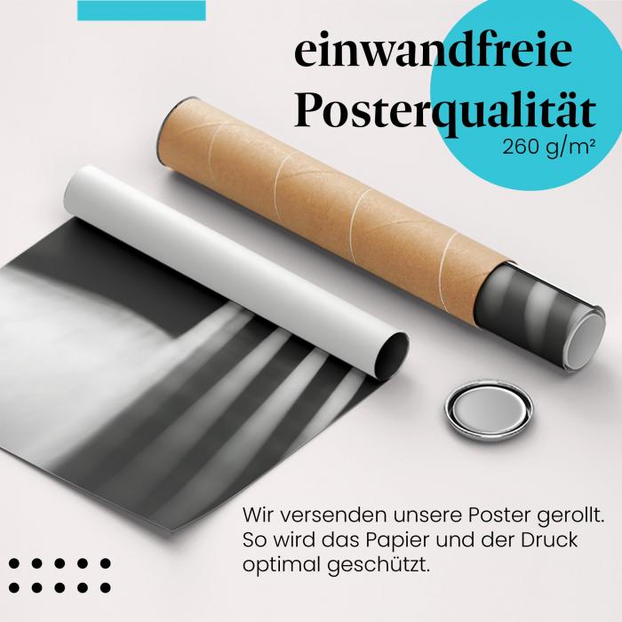 Gerolltes Poster "E-Bass". Musikinstrument & Kunst, sicher verpackt.
