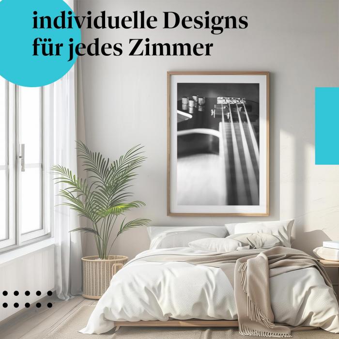 Schlafzimmer Deko: "Gitarre" Poster - Ein kraftvolles & dynamisches Motiv.