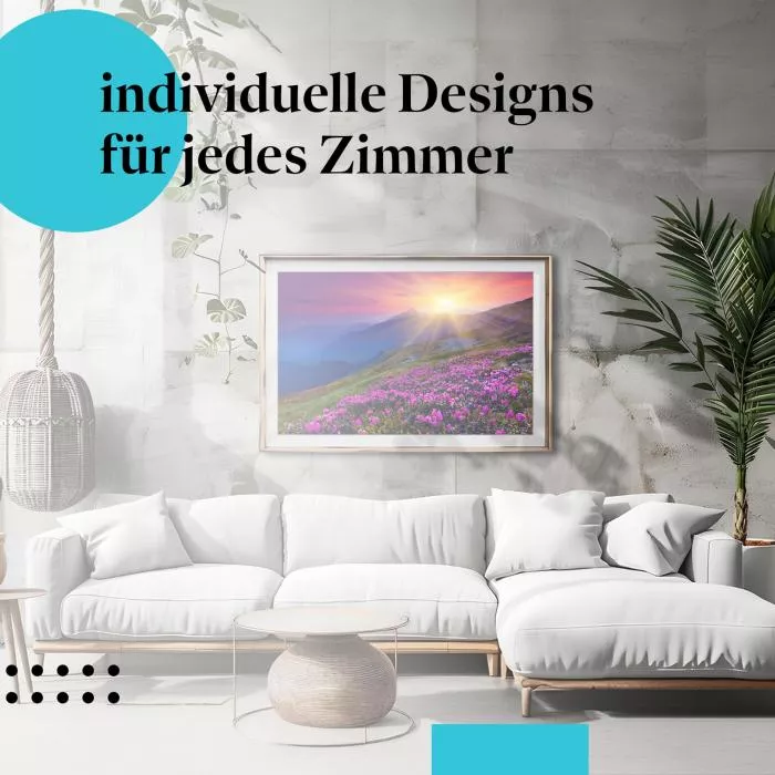 Sonnenuntergang: Bergwiese & Alpenrosen | Postereck 1440