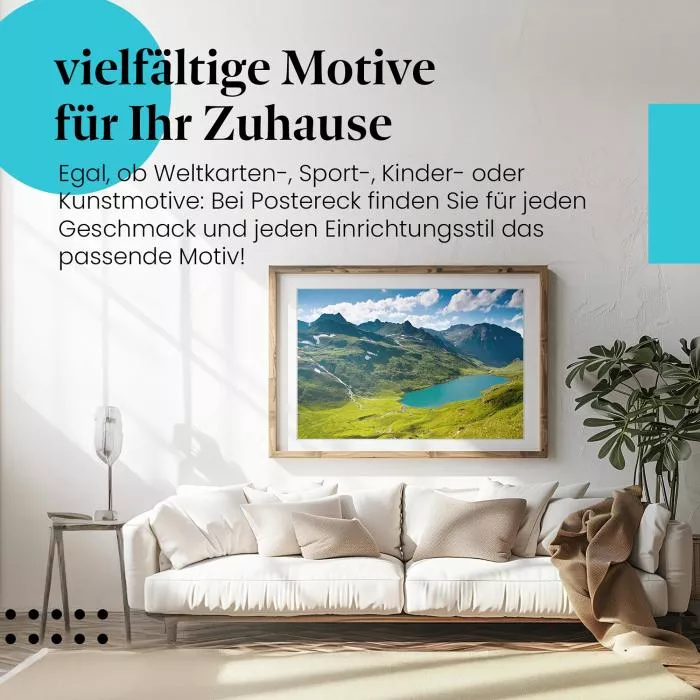 Bergsee: Alpen, Wasserfall & Panorama | Postereck 0770